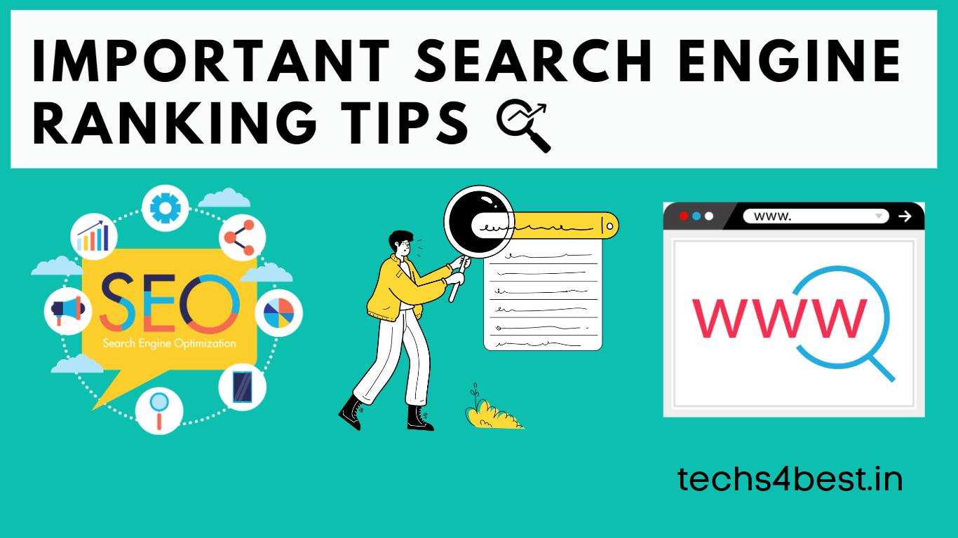 6 Important Search Engine Listing & Ranking Tips - TECHS4BEST